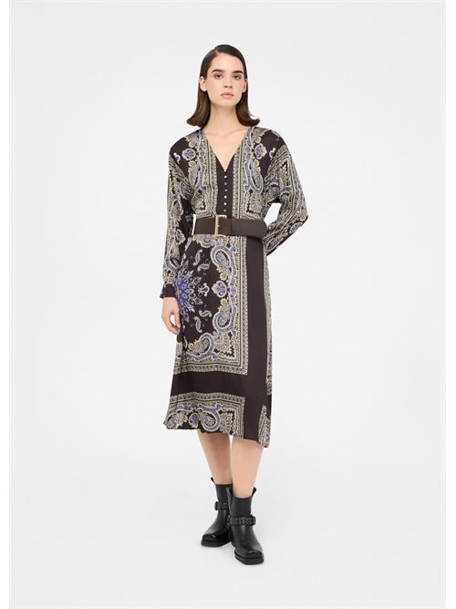 Vestito midi con cintura Liu Jo | MF5394TS117.P9141